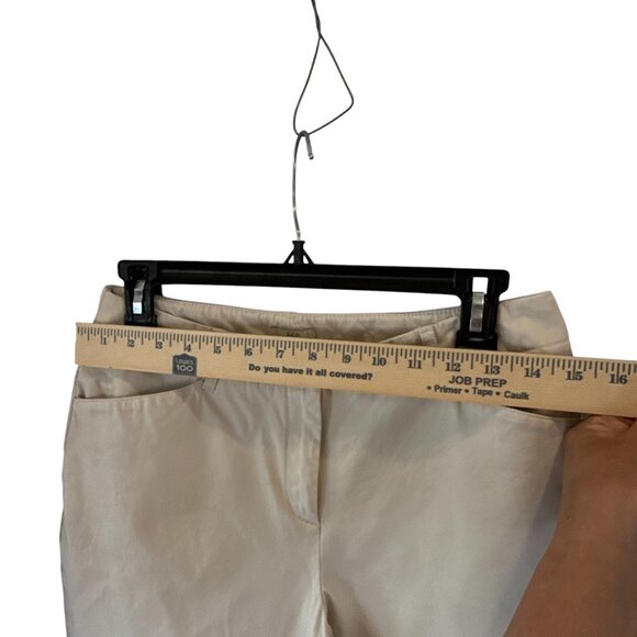 J Jill Stretch Ankle Pants White 6P Petite Cotton Cropped Trousers Chino Neutral - Picture 6 of 7